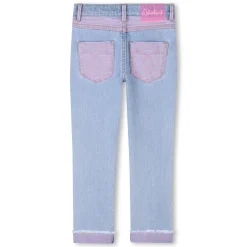 Adjustable jeans with sequins