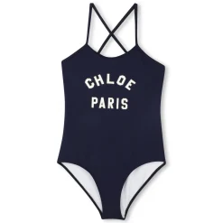 Bathing suit with strappy back
