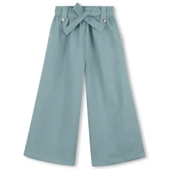 Belted linen trousers