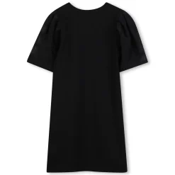 Bi-material party dress