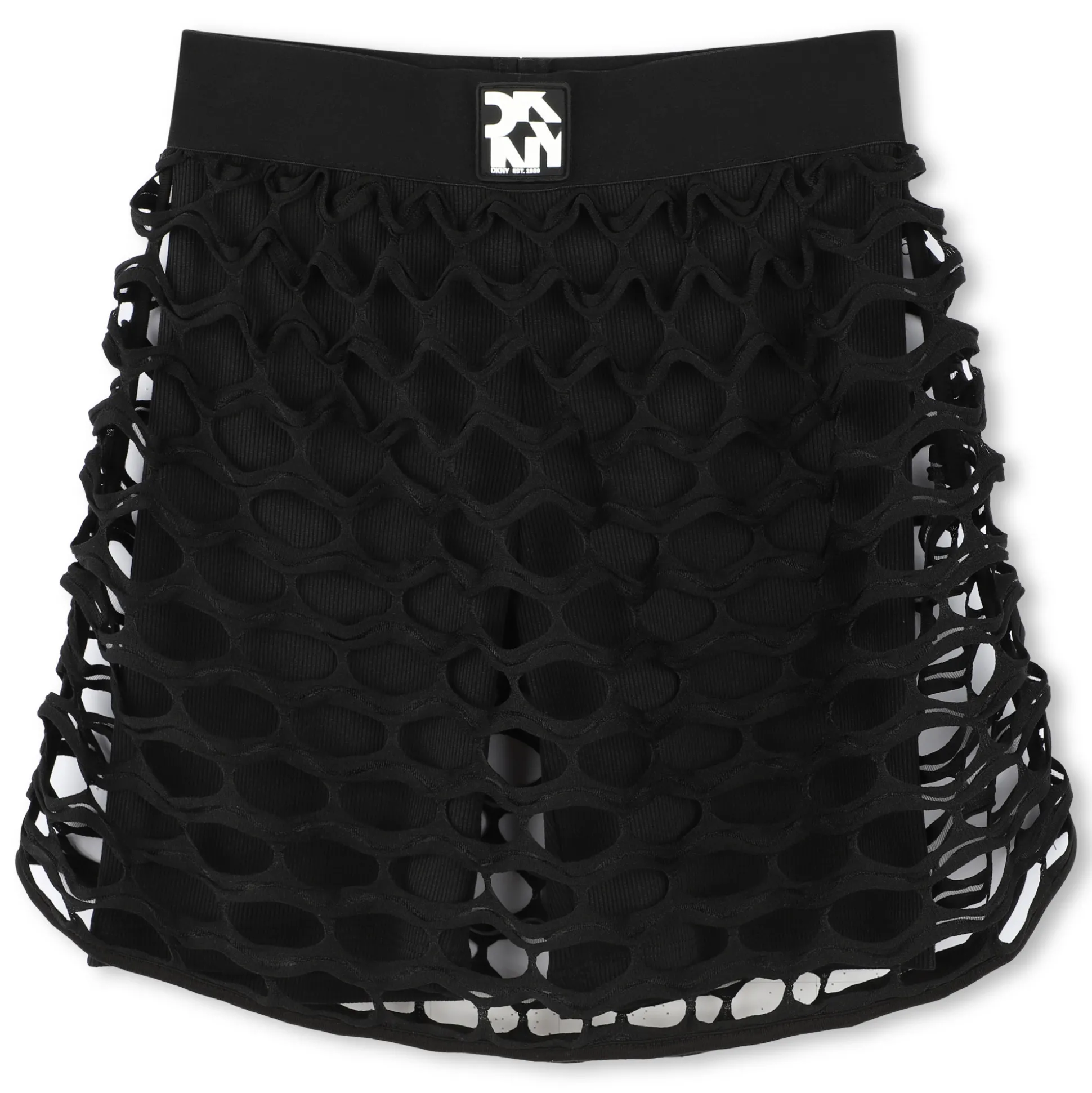 Bimaterial skirt/short combo