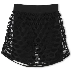 Bimaterial skirt/short combo
