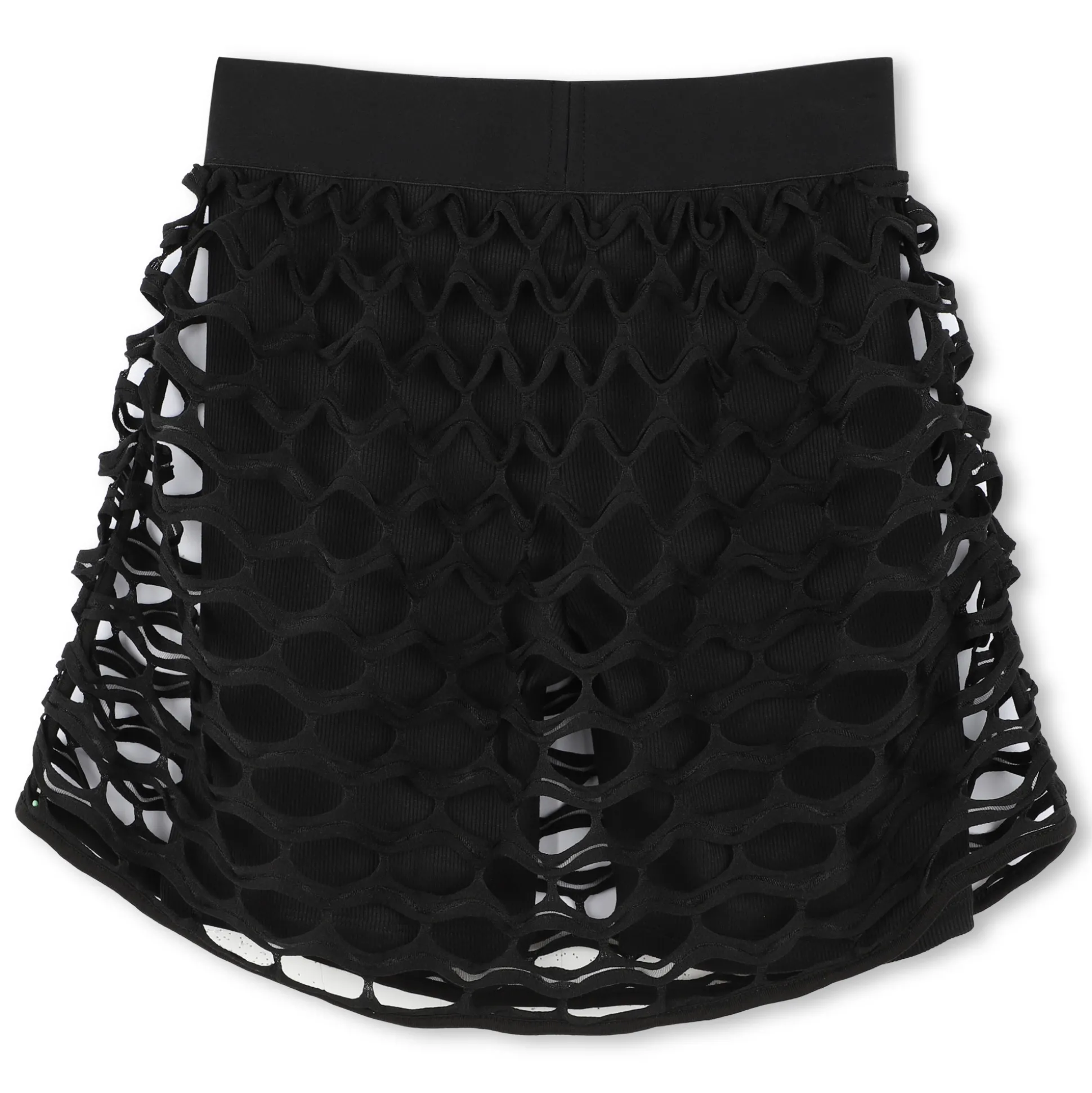 Bimaterial skirt/short combo
