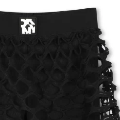 Bimaterial skirt/short combo