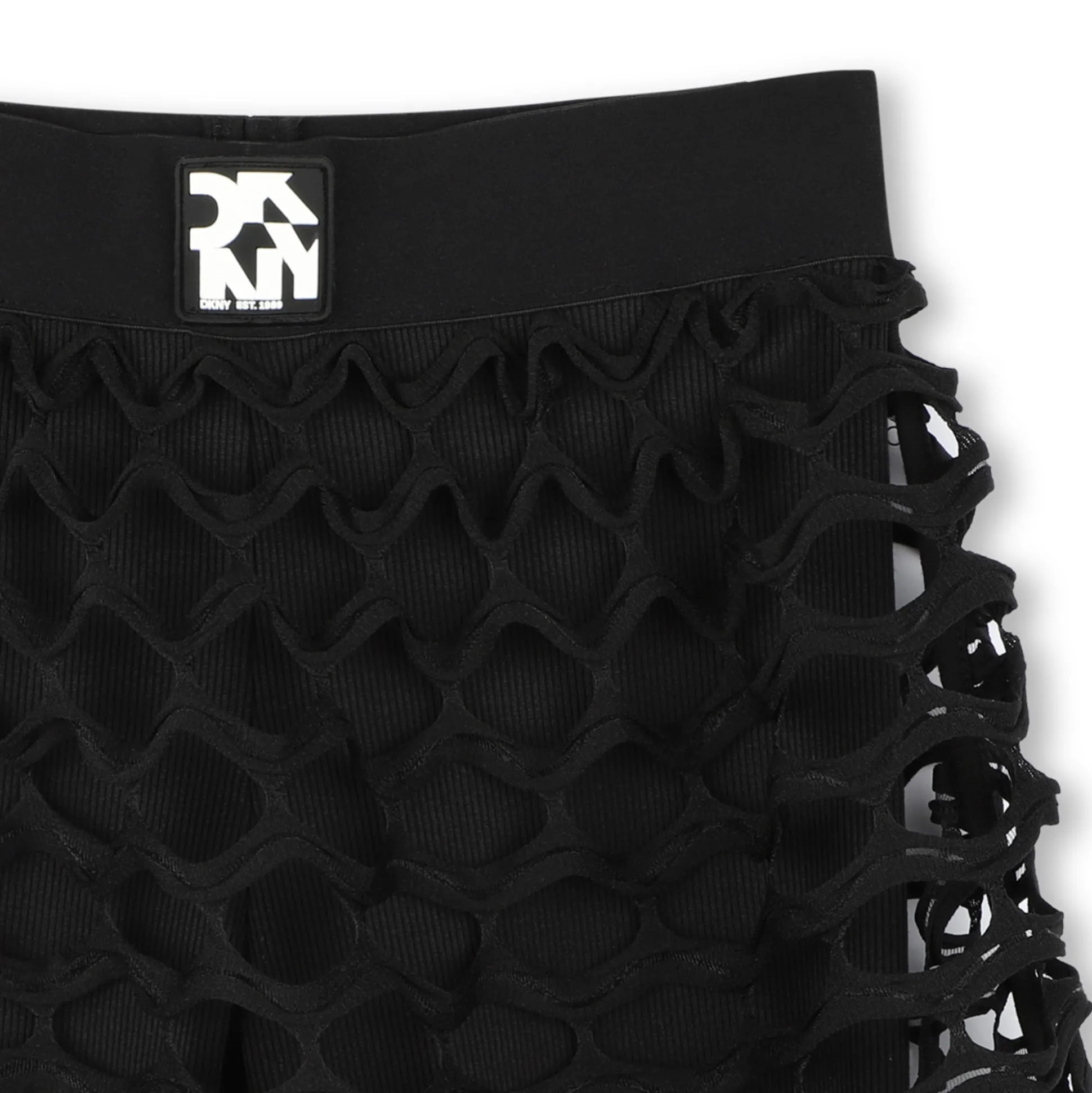 Bimaterial skirt/short combo