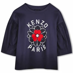 Bi-material T-shirt with print