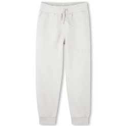 Block-colour fleece trousers