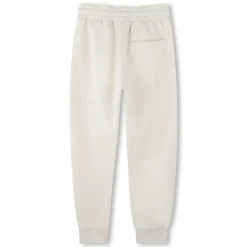 Block-colour fleece trousers