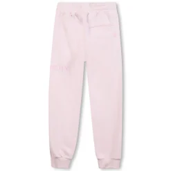 Block-colour fleece trousers