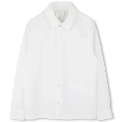 Block-colour poplin shirt