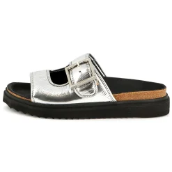 Buckled leather sandals