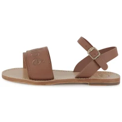 Buckled leather sandals