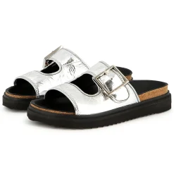 Buckled leather sandals