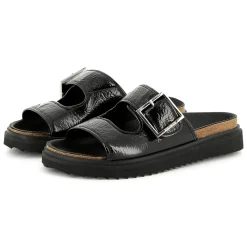 Buckled leather sandals