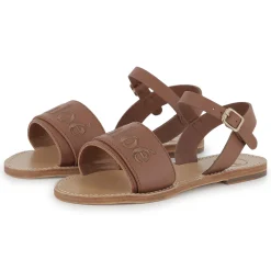Buckled leather sandals