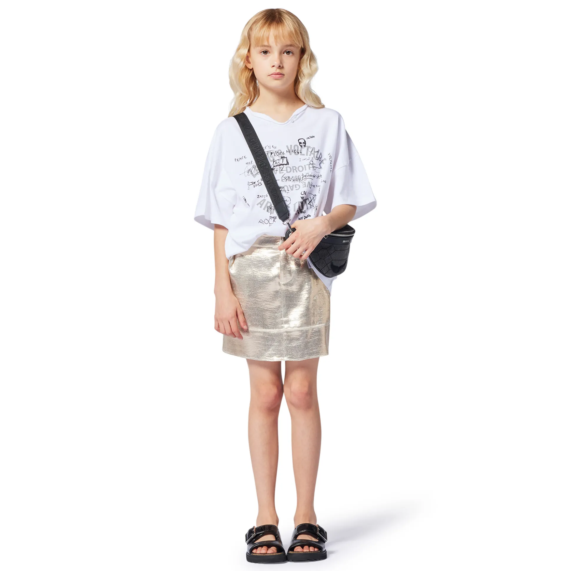 Buckled leather sandals
