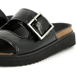 Buckled leather sandals