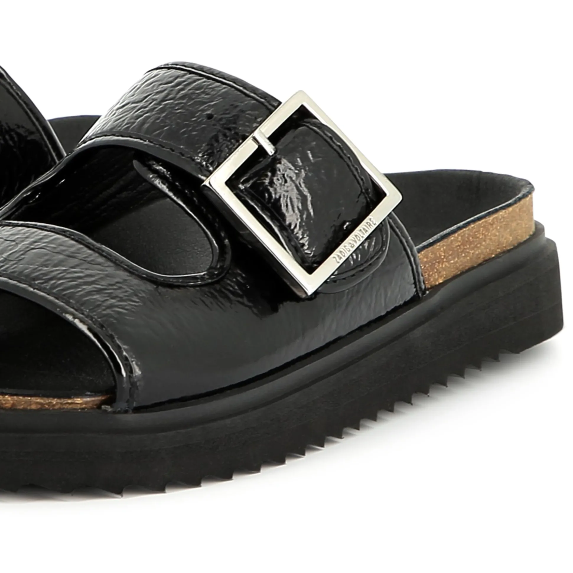 Buckled leather sandals