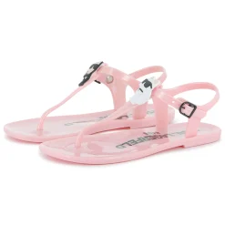 Buckled sandals with badge