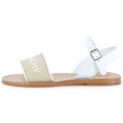 Buckled sandals with leather