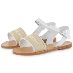 Buckled sandals with leather