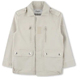 Buttoned military-style jacket