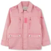 Buttoned military-style jacket