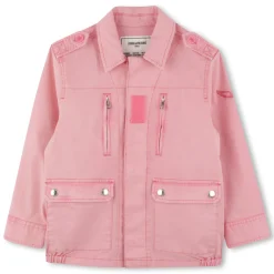 Buttoned military-style jacket