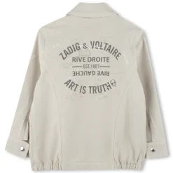 Buttoned military-style jacket