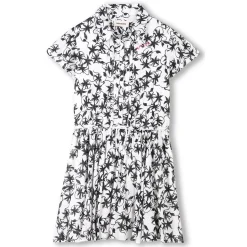 Buttoned patterned dress