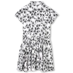 Buttoned patterned dress
