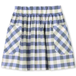 Chequered cotton skirt