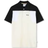 Colour-block polo shirt