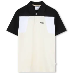 Colour-block polo shirt