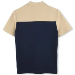Colour-block polo shirt