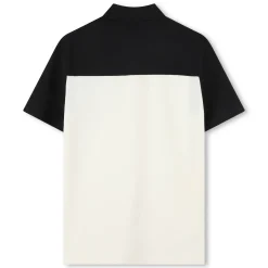 Colour-block polo shirt