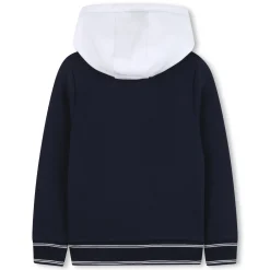 Contrast-hood sweatshirt