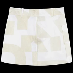 Cotton and linen skirt