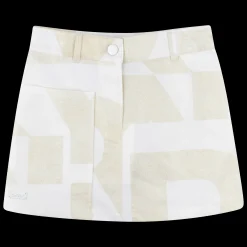 Cotton and linen skirt