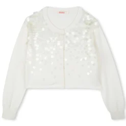 Cotton cardigan with sequins