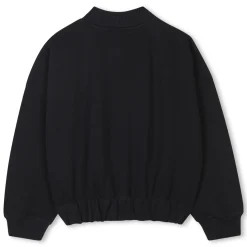 Cotton fleece cardigan