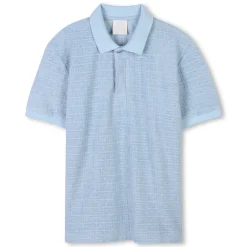 Cotton fleece polo shirt