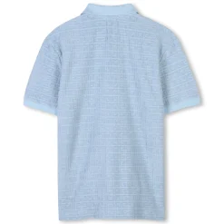 Cotton fleece polo shirt