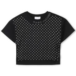 Cotton top with diamantés