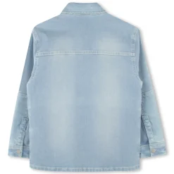 Denim overshirt with pockets