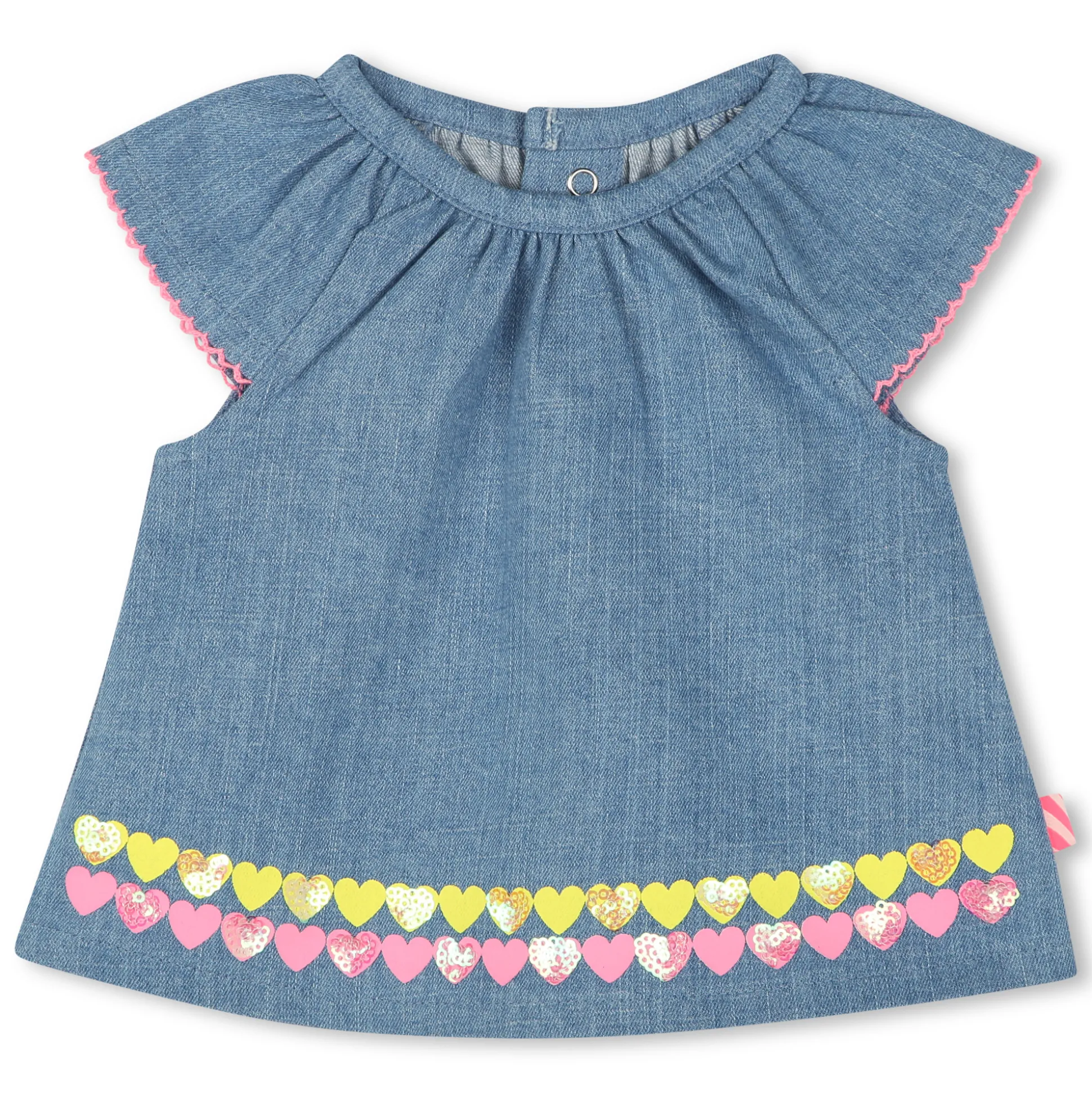 Denim set with frills