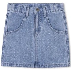 Denim skirt with diamantés