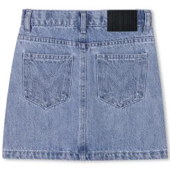 Denim skirt with diamantés