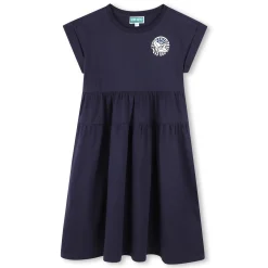 Dress with cutout waist panel