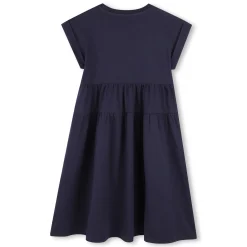 Dress with cutout waist panel